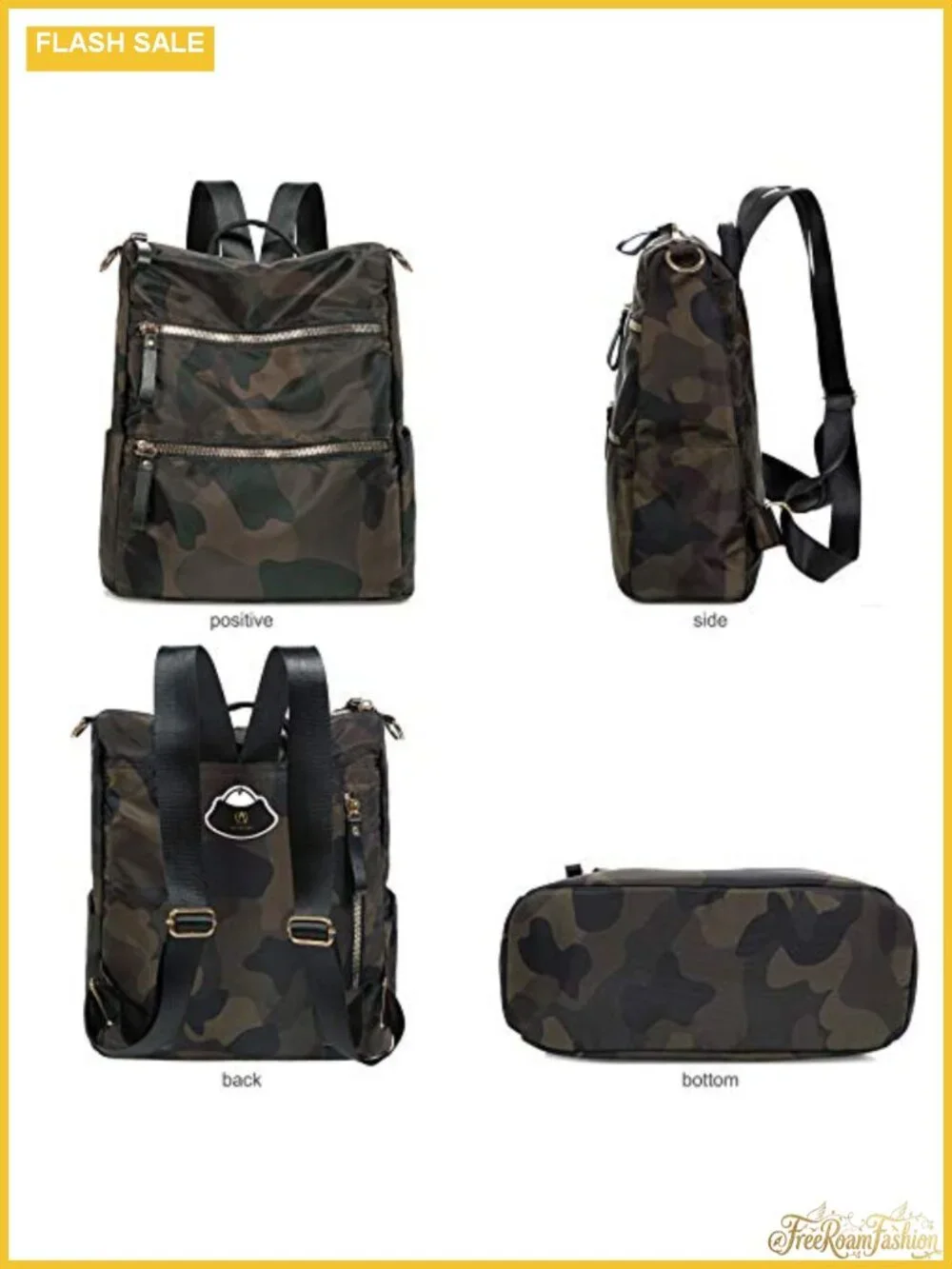 Women's Nylon Anti-Theft Backpack Purse 3-in-1 Travel Daypack